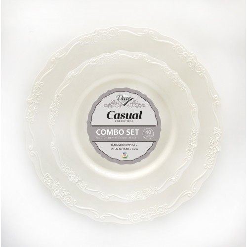 Casual - 40 Luxe Crème Bordenset 