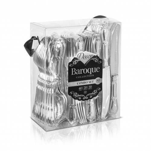 Baroque - 80st Luxe Zilver Bestekset 