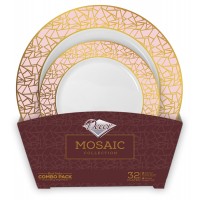 Mosaic - 32st Luxe Roos/Goud Bordenset 