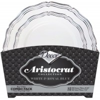 Aristocrat - 32st Luxe Wit/Zilver Bordenset 