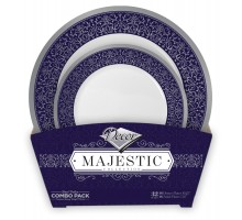 Majestic - 32st Luxe Blauw/Zilver Bordenset 