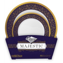 Majestic - 32st Luxe Blauw/Goud Bordenset 