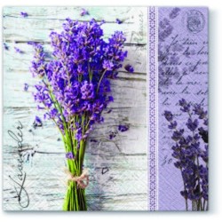 20 Servetten Lavender Bouquet Paars - 33x33cm 3 lagen